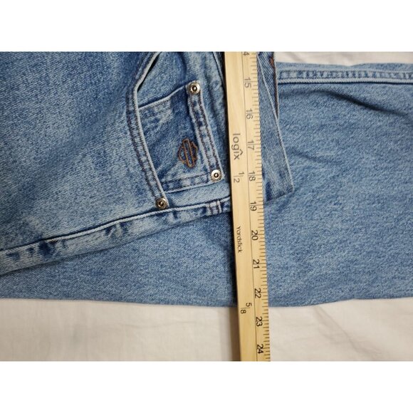 Harley Davidson Men's Jeans Medium Wash Straight Leg Boot Cut Biker Size 38x31 - Picture 11 of 16
